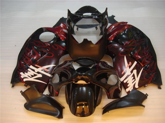 1996-2007 Black Red Flame Suzuki GSXR 1300 Hayabusa Motorbike Fairing UK Factory 1996-2007 Black Red Flame Suzuki GSXR 1300 Hayabusa Motorbike Fairing UK Factory