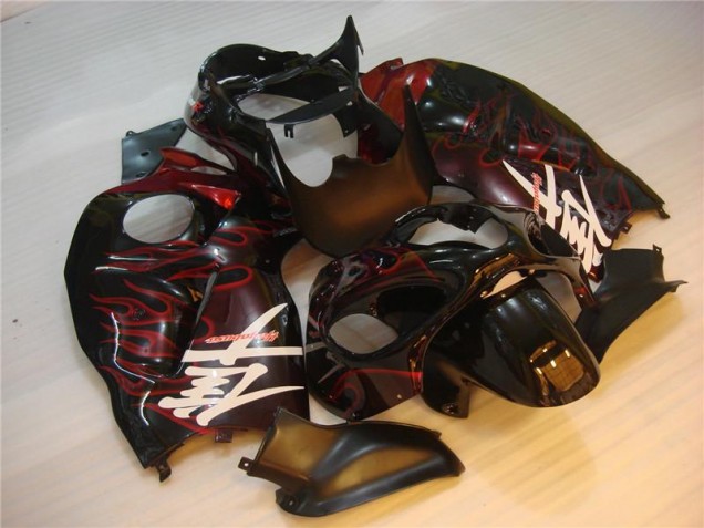 1996-2007 Black Red Flame Suzuki GSXR 1300 Hayabusa Motorbike Fairing UK Factory 1996-2007 Black Red Flame Suzuki GSXR 1300 Hayabusa Motorbike Fairing UK Factory