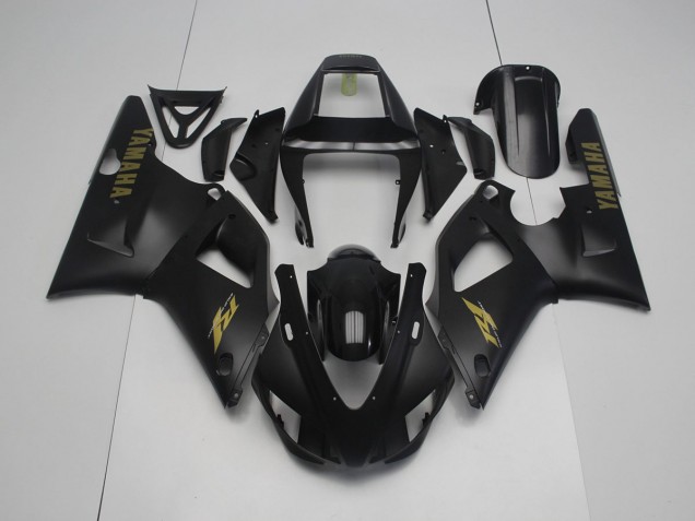 1998-1999 Matte Black Yellow Yamaha YZF R1 Motorcycle Fairing Kit UK Factory 1998-1999 Matte Black Yellow Yamaha YZF R1 Motorcycle Fairing Kit UK Factory