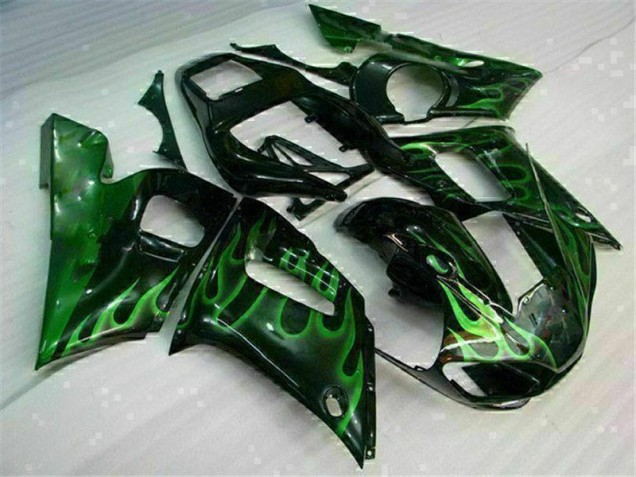1998-2002 Green Black Yamaha YZF R6 Motor Bike Fairings UK Factory 1998-2002 Green Black Yamaha YZF R6 Motor Bike Fairings UK Factory