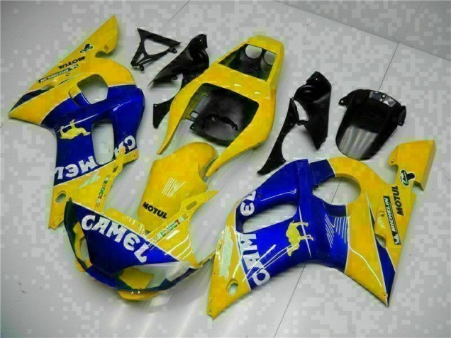 1998-2002 Yellow Blue Yamaha YZF R6 Moto Fairings UK Factory 1998-2002 Yellow Blue Yamaha YZF R6 Moto Fairings UK Factory