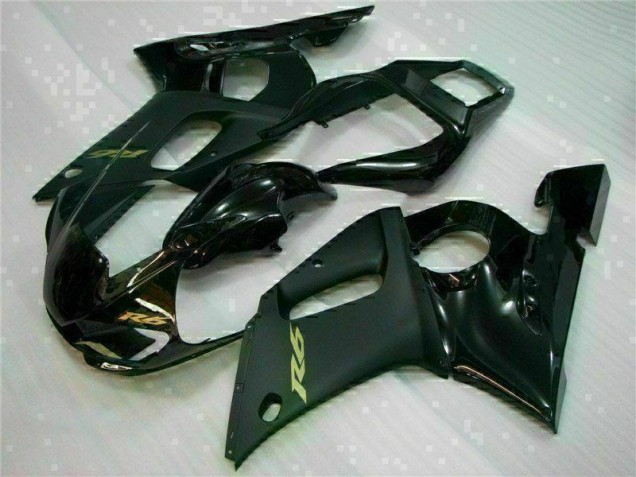 1998-2002 Black Yamaha YZF R6 Motorcycle Replacement Fairings UK Factory