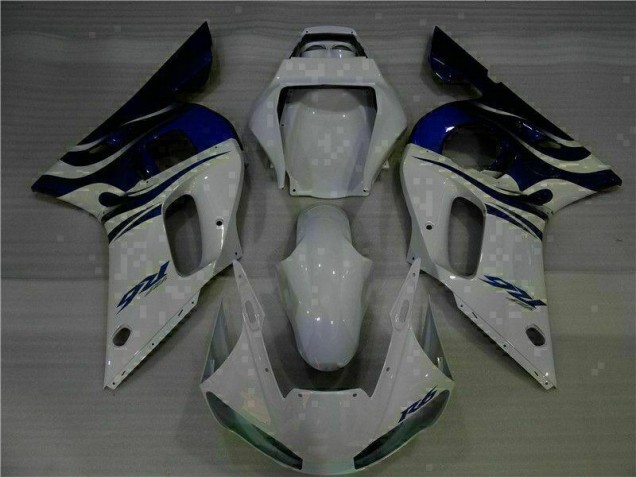 1998-2002 White Blue Yamaha YZF R6 Bike Fairings UK Factory 1998-2002 White Blue Yamaha YZF R6 Bike Fairings UK Factory