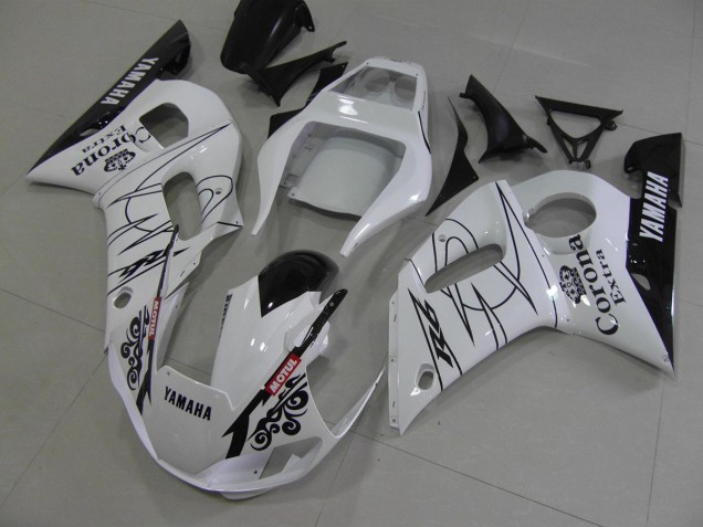 1998-2002 White Black Corona Yamaha YZF R6 Motorcycle Fairing Kits UK Factory 1998-2002 White Black Corona Yamaha YZF R6 Motorcycle Fairing Kits UK Factory