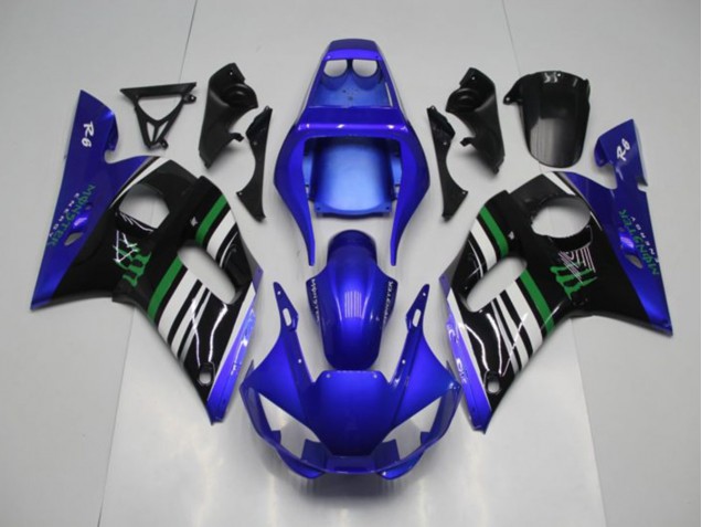 1998-2002 Blue Monster Yamaha YZF R6 Motor Bike Fairings UK Factory 1998-2002 Blue Monster Yamaha YZF R6 Motor Bike Fairings UK Factory