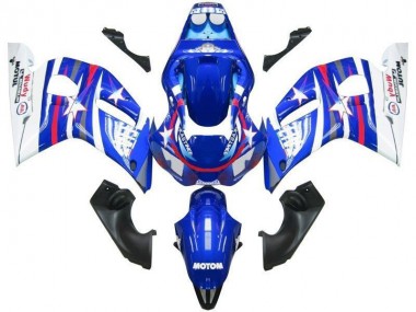 1998-2002 Blue White Star Fiat Yamaha YZF R6 Motorcyle Fairings UK Factory
