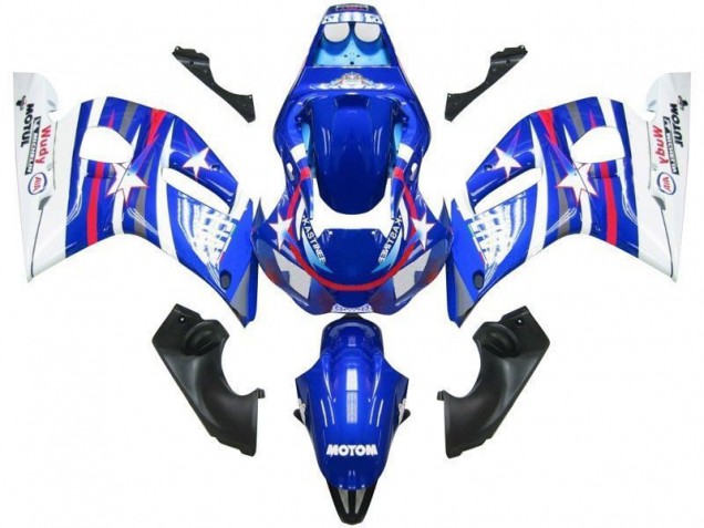 1998-2002 Blue White Star Fiat Yamaha YZF R6 Motorcyle Fairings UK Factory 1998-2002 Blue White Star Fiat Yamaha YZF R6 Motorcyle Fairings UK Factory