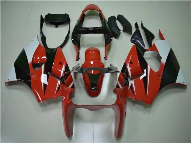 2000-2002 Red Black White Kawasaki Ninja ZX6R Motorcycle Fairings MF0518 UK Factory