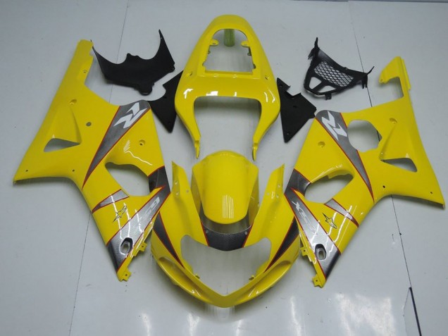 2000-2002 Yellow and Grey Suzuki GSXR 1000 Motorcycle Fairings Kits UK Factory 2000-2002 Yellow and Grey Suzuki GSXR 1000 Motorcycle Fairings Kits UK Factory