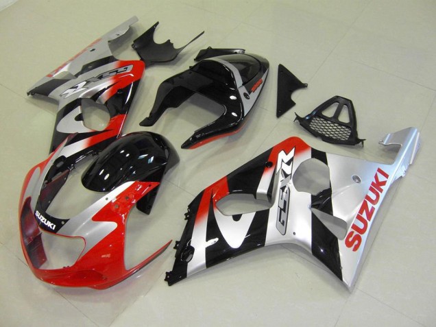 2000-2002 Red Silver Suzuki GSXR 1000 Motorcycle Fairings UK Factory 2000-2002 Red Silver Suzuki GSXR 1000 Motorcycle Fairings UK Factory