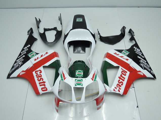2000-2006 White Black Red Castro Honda VTR1000 Bike Fairings UK Factory 2000-2006 White Black Red Castro Honda VTR1000 Bike Fairings UK Factory
