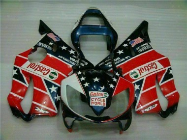 2001-2003 Red White Honda CBR600 F4i Motorcycle Fairings MF1503 UK Factory