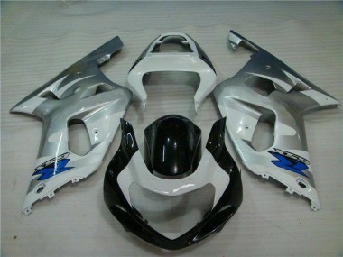 2001-2003 Silver Black Suzuki GSXR 600/750 Motorbike Fairing Kits UK Factory