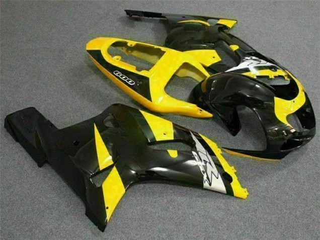 2001-2003 Yellow Black Suzuki GSXR 600/750 Motorcycle Replacement Fairings UK Factory 2001-2003 Yellow Black Suzuki GSXR 600/750 Motorcycle Replacement Fairings UK Factory