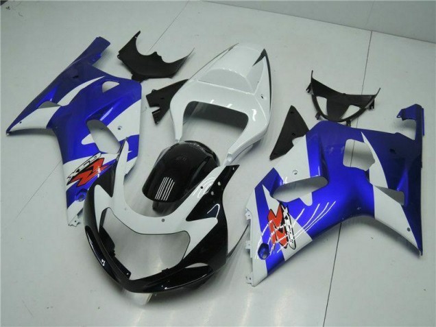 2001-2003 White Blue Suzuki GSXR 600/750 Motorcycle Fairings Kit UK Factory 2001-2003 White Blue Suzuki GSXR 600/750 Motorcycle Fairings Kit UK Factory