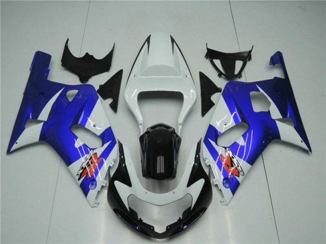 2001-2003 White Blue Suzuki GSXR 600/750 Motorcycle Fairings Kit UK Factory 2001-2003 White Blue Suzuki GSXR 600/750 Motorcycle Fairings Kit UK Factory