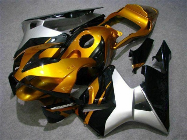 2003-2004 Gold Silver Black Honda CBR600RR Motorcycle Fairings MF0172 UK Factory 2003-2004 Gold Silver Black Honda CBR600RR Motorcycle Fairings MF0172 UK Factory