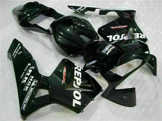 2003-2004 Black Honda CBR600RR Motorcycle Fairings MF1010 UK Factory 2003-2004 Black Honda CBR600RR Motorcycle Fairings MF1010 UK Factory