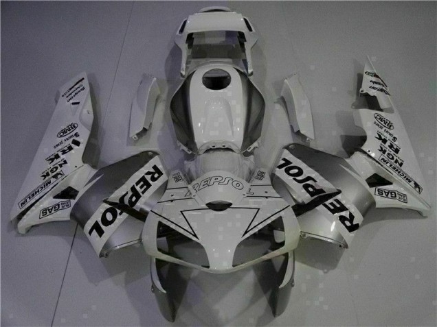 2003-2004 White Repsol Honda CBR600RR Motorcycle Replacement Fairings UK Factory 2003-2004 White Repsol Honda CBR600RR Motorcycle Replacement Fairings UK Factory