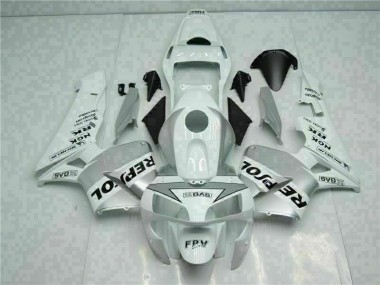 2003-2004 White Silver Honda CBR600RR Motorcycle Fairings MF1020 UK Factory