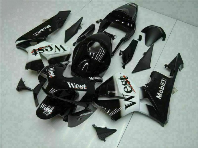 2003-2004 Black West Honda CBR600RR Motorcycle Fairings Kit UK Factory 2003-2004 Black West Honda CBR600RR Motorcycle Fairings Kit UK Factory