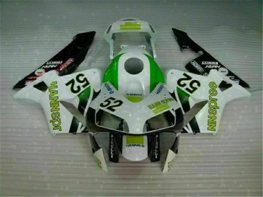2003-2004 Green White Black Honda CBR600RR Bike Fairing Kit UK Factory