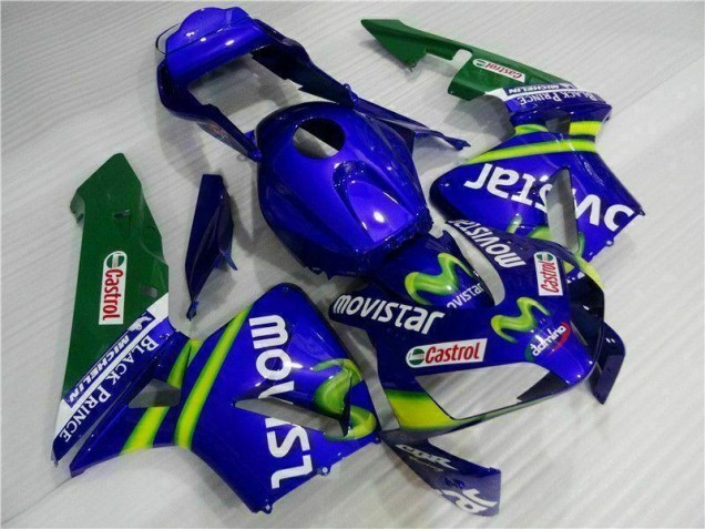 2003-2004 Blue Green Movistar Castrol Honda CBR600RR Motorbike Fairing UK Factory 2003-2004 Blue Green Movistar Castrol Honda CBR600RR Motorbike Fairing UK Factory