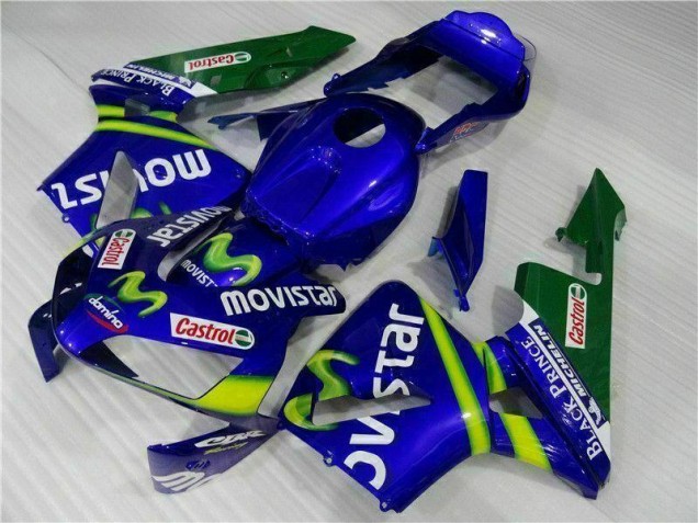 2003-2004 Blue Green Movistar Castrol Honda CBR600RR Motorbike Fairing UK Factory 2003-2004 Blue Green Movistar Castrol Honda CBR600RR Motorbike Fairing UK Factory