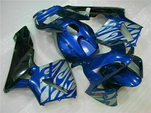 2003-2004 Blue with Silver Flame Honda CBR600RR Motorbike Fairing UK Factory
