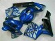 2003-2004 Blue with Silver Flame Honda CBR600RR Motorbike Fairing UK Factory