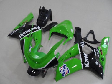2003-2004 Green Fuchs Kawasaki Ninja ZX6R Motorcycle Fairings MF3655 UK Factory