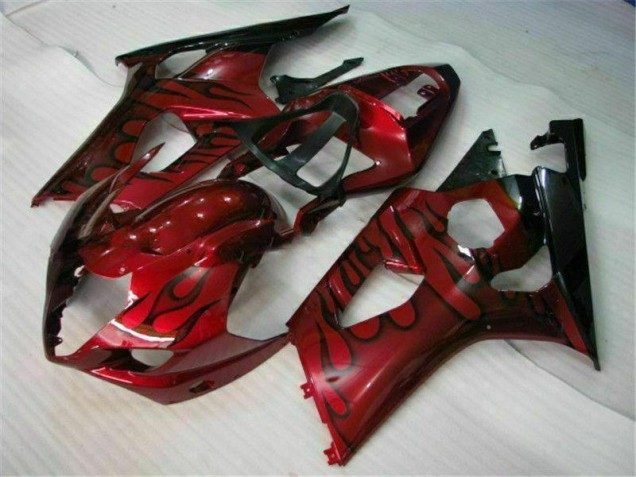 2003-2004 Red Suzuki GSXR 1000 Motorcycle Fairings Kit UK Factory 2003-2004 Red Suzuki GSXR 1000 Motorcycle Fairings Kit UK Factory