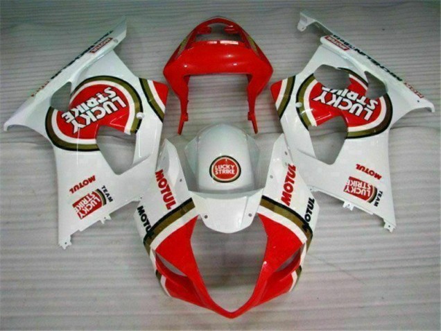 2003-2004 Red White Suzuki GSXR 1000 Motorbike Fairing Kits UK Factory 2003-2004 Red White Suzuki GSXR 1000 Motorbike Fairing Kits UK Factory