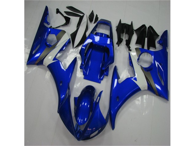 2003-2005 Blue White Yamaha YZF R6 Replacement Fairings UK Factory 2003-2005 Blue White Yamaha YZF R6 Replacement Fairings UK Factory