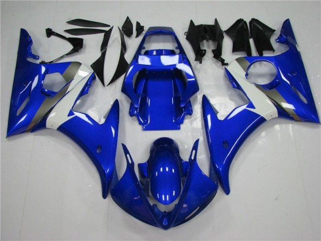 2003-2005 Blue White Yamaha YZF R6 Replacement Fairings UK Factory 2003-2005 Blue White Yamaha YZF R6 Replacement Fairings UK Factory