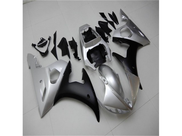 2003-2005 Silver Black Yamaha YZF R6 Motorcylce Fairings UK Factory 2003-2005 Silver Black Yamaha YZF R6 Motorcylce Fairings UK Factory