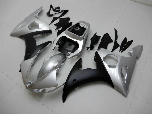 2003-2005 Silver Black Yamaha YZF R6 Motorcylce Fairings UK Factory 2003-2005 Silver Black Yamaha YZF R6 Motorcylce Fairings UK Factory