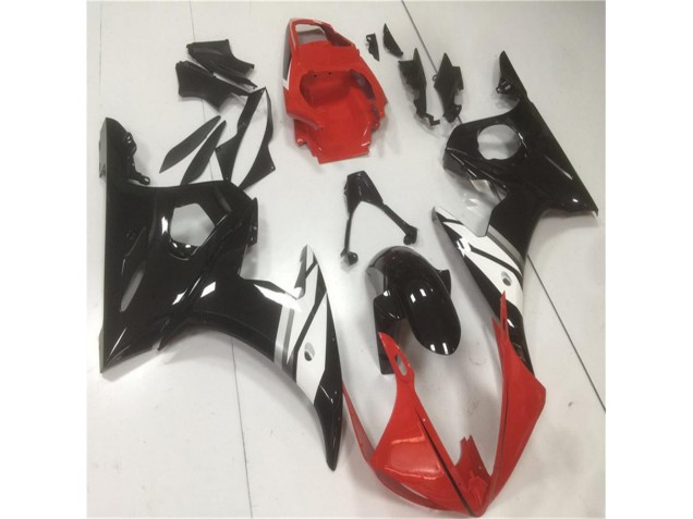 2003-2005 Red Black White Yamaha YZF R6 Motorbike Fairings UK Factory 2003-2005 Red Black White Yamaha YZF R6 Motorbike Fairings UK Factory