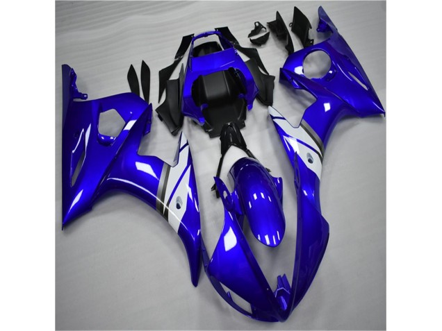 2003-2005 Blue White Yamaha YZF R6 Bike Fairings UK Factory 2003-2005 Blue White Yamaha YZF R6 Bike Fairings UK Factory