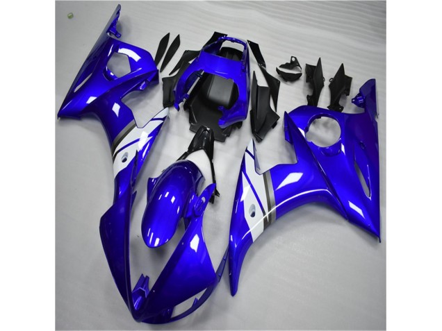 2003-2005 Blue White Yamaha YZF R6 Bike Fairings UK Factory 2003-2005 Blue White Yamaha YZF R6 Bike Fairings UK Factory