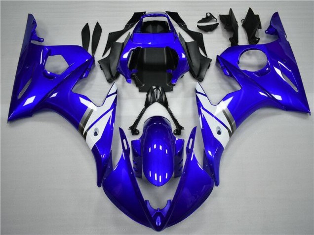 2003-2005 Blue White Yamaha YZF R6 Bike Fairings UK Factory 2003-2005 Blue White Yamaha YZF R6 Bike Fairings UK Factory
