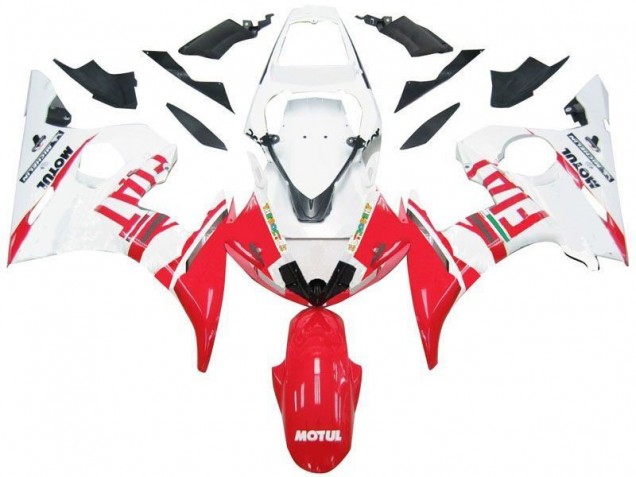 2003-2005 White Red Fiat Yamaha YZF R6 Motorbike Fairing UK Factory 2003-2005 White Red Fiat Yamaha YZF R6 Motorbike Fairing UK Factory