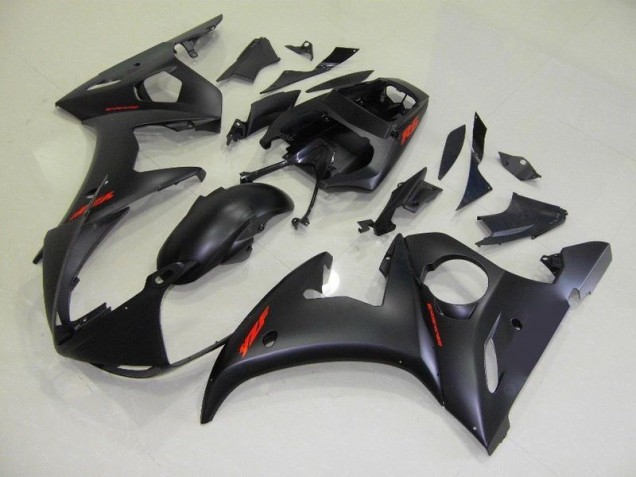 2003-2005 Matte Black Red Decals Yamaha YZF R6 Motorbike Fairing UK Factory 2003-2005 Matte Black Red Decals Yamaha YZF R6 Motorbike Fairing UK Factory