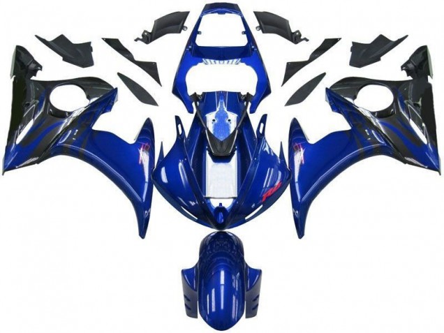 2003-2005 Blue Black Yamaha YZF R6 Motorbike Fairings UK Factory 2003-2005 Blue Black Yamaha YZF R6 Motorbike Fairings UK Factory