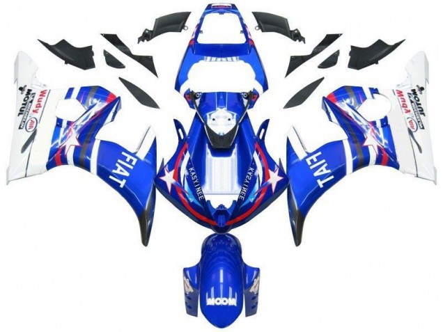 2003-2005 Blue Star Fiat Yamaha YZF R6 Motorcycle Fairing UK Factory 2003-2005 Blue Star Fiat Yamaha YZF R6 Motorcycle Fairing UK Factory