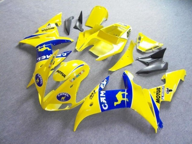 2003-2005 Yellow Blue Motul Camel Yamaha YZF R6 Bike Fairings UK Factory 2003-2005 Yellow Blue Motul Camel Yamaha YZF R6 Bike Fairings UK Factory