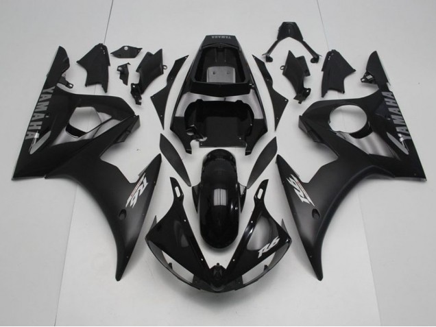 2003-2005 Black with Silver Decals Yamaha YZF R6 Motorcycle Fairing Kits UK Factory 2003-2005 Black with Silver Decals Yamaha YZF R6 Motorcycle Fairing Kits UK Factory