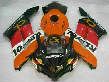 2004-2005 Orange Repsol CX Honda CBR1000RR Replacement Motorcycle Fairings UK Factory