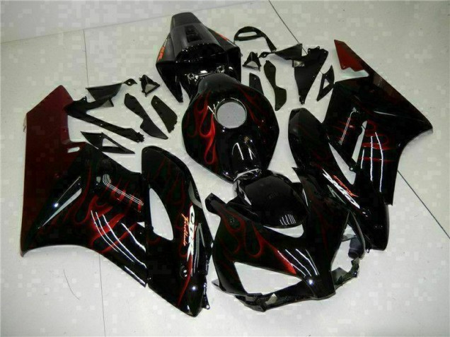 2004-2005 Red Flame Black Honda CBR1000RR Replacement Fairings UK Factory 2004-2005 Red Flame Black Honda CBR1000RR Replacement Fairings UK Factory