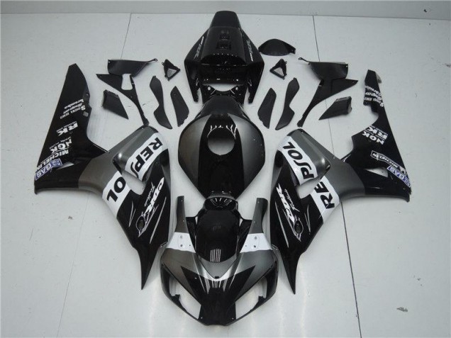 2004-2005 Grey Black Repsol Honda CBR1000RR Motorcycle Replacement Fairings UK Factory 2004-2005 Grey Black Repsol Honda CBR1000RR Motorcycle Replacement Fairings UK Factory